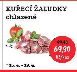 RABBIT řeznictví KUŘECÍ ŽALUDKY chlazené- kus nabídka