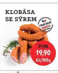 RABBIT řeznictví KLOBÁSA SE SÝREM nabídka