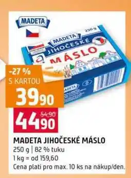 Terno MADETA JIHOČESKÉ MÁSLO 250 g 82% tuku nabídka