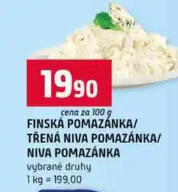 Terno FINSKÁ POMAZÁNKA TŘENÁ NIVA POMAZÁNKA NIVA POMAZÁNKA vybrané druhy nabídka