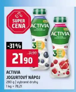 Terno ACTIVIA JOGURTOVÝ NÁPOJ 280 g vybrané druhy nabídka