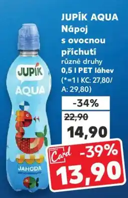 Kaufland JUPÍK AQUA Nápoj s ovocnou příchutí nabídka