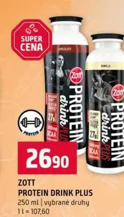 Terno ZOTT PROTEIN DRINK PLUS 250 ml vybrané druhy nabídka