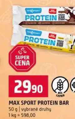 Terno MAX SPORT PROTEIN BAR 50 g vybrané druhy nabídka