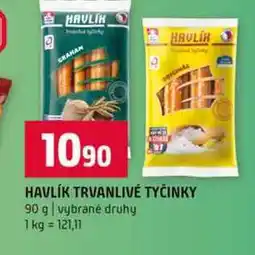 Terno HAVLÍK TRVANLIVÉ TYČINKY 90 g vybrané druhy nabídka
