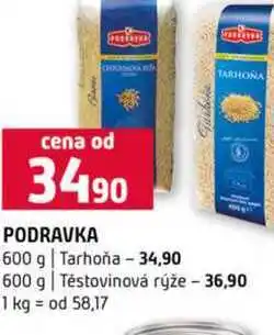 Terno PODRAVKA 600 g Tarhoňa 600 g Těstovinová rýže nabídka