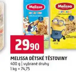 Terno MELISSA DĚTSKÉ TĚSTOVINY 400 g vybrané druhy nabídka