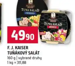Terno F. J. KAISER TUŇÁKOVÝ SALÁT 160 g vybrané druhy nabídka