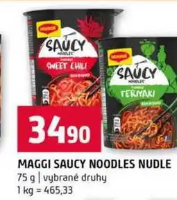 Terno MAGGI SAUCY NOODLES NUDLE 75 g vybrané druhy nabídka