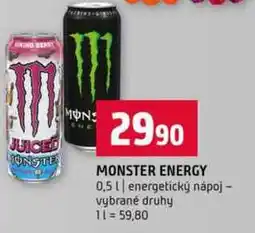Terno MONSTER ENERGY 0,5l energetický nápoj vybrané druhy nabídka