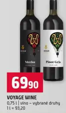 Terno VOYAGE WINE 0,75l vino vybrané druhy nabídka
