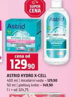 Terno ASTRID HYDRO X-CELL 400 ml micelární voda 50 ml pleťový krém nabídka