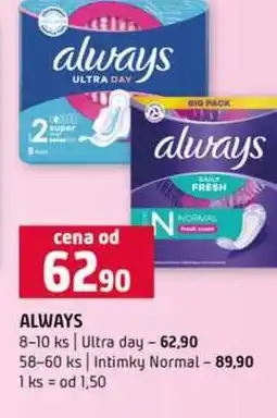 Terno ALWAYS N NORMA 8-10 ks Ultra day 58-60 ks Intimky Normal nabídka