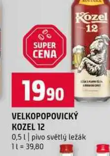 Terno VELKOPOPOVICKÝ KOZEL 12 0,5l pivo světlý ležák nabídka
