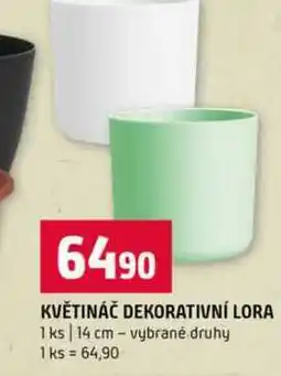 Terno KVĚTINÁČ DEKORATIVNÍ LORA 1 ks 14 cm vybrané druhy nabídka