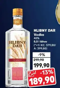 Kaufland HLIBNY DAR Vodka 40% nabídka