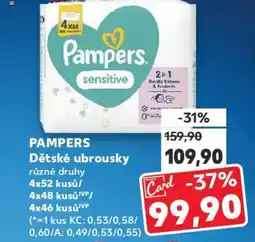 Kaufland PAMPERS Dětské ubrousky nabídka