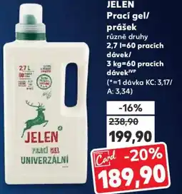 Kaufland JELEN Prací gel/ prášek nabídka