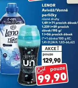 Kaufland LENOR Aviváž/Vonné perličky nabídka