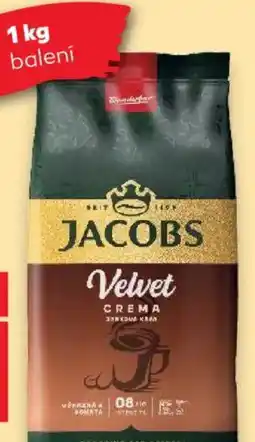 Kaufland JACOBS VELVET Zrnková káva Crema nabídka