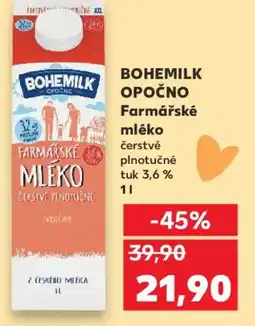 Kaufland BOHEMILK OPOČNO Farmářské mléko nabídka
