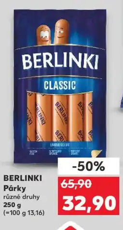 Kaufland BERLINK Párky nabídka