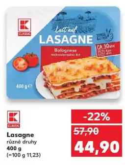 Kaufland Lasagne nabídka