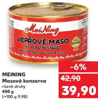 Kaufland MEINING Masová konzerva nabídka