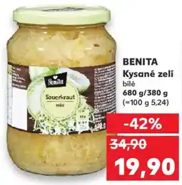 Kaufland BENITA Kysané zelí bílé nabídka