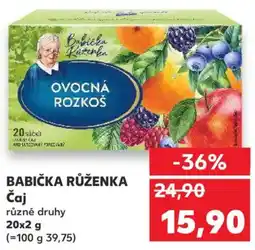 Kaufland BABIČKA RŮŽENKA Čaj nabídka