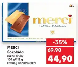 Kaufland MERCI Čokoláda nabídka