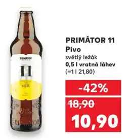 Kaufland PRIMÁTOR 11 Pivo nabídka