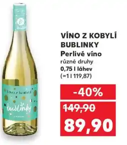 Kaufland Víno z kobylí bublinky Perlivé víno nabídka