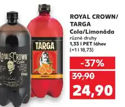 Kaufland ROYAL CROWN/ TARGA Cola/Limonáda nabídka