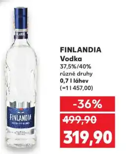Kaufland FINLANDIA Vodka 37,5%/40% nabídka