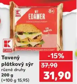 Kaufland Tavený plátkový sýr nabídka