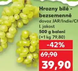 Kaufland Hrozny bílé - bezsemenné nabídka