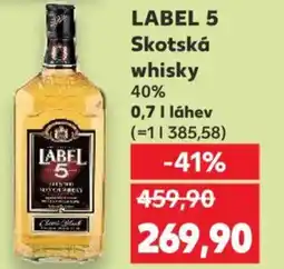 Kaufland LABEL 5 Skotská whisky 40% nabídka