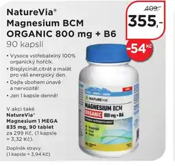 Magistra lékárny NatureVia® Magnesium BCM ORGANIC 800 mg + B6 nabídka