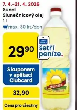 Tesco Sunol Slunečnicový olej nabídka