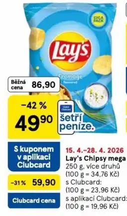 Tesco Lay's Chipsy mega nabídka