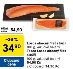 Tesco Losos obecný filet s kůží nabídka