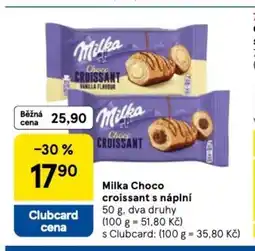 Tesco Milka Choco croissant s náplní nabídka