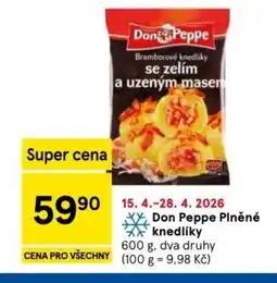 Tesco Don Peppe Plněné knedlíky nabídka