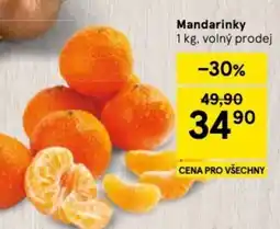 Tesco Mandarinky nabídka