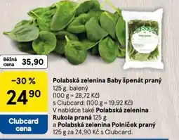 Tesco Polabská zelenina Baby špenát praný nabídka