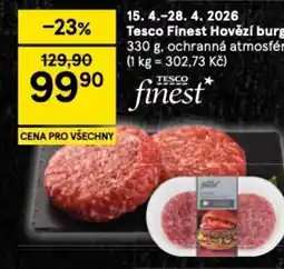 Tesco Tesco Finest Hovězí burger nabídka