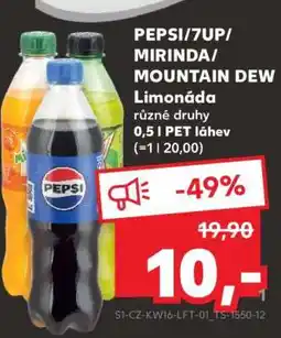 Kaufland PEPSI/7UP/ MIRINDA/ MOUNTAIN DEW nabídka