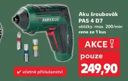 Kaufland Aku šroubovák PAS 4 D7 nabídka