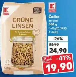 Kaufland Čočka zelená 500 g nabídka